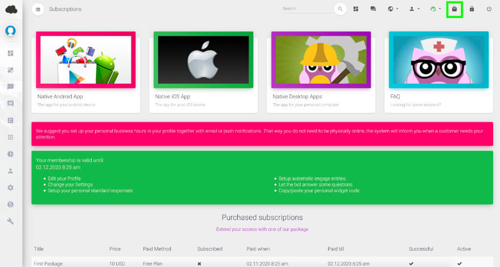 cloud desk 3 subscription shop